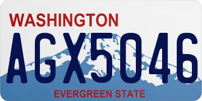 WA license plate AGX5046