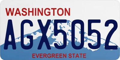 WA license plate AGX5052