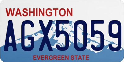 WA license plate AGX5059