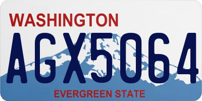 WA license plate AGX5064