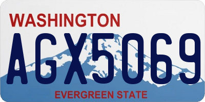 WA license plate AGX5069