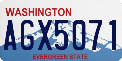 WA license plate AGX5071