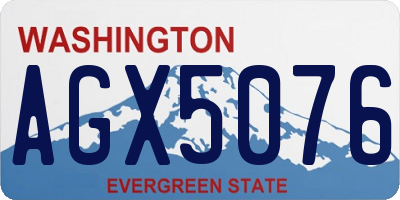WA license plate AGX5076