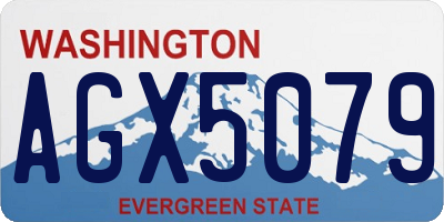 WA license plate AGX5079