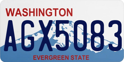 WA license plate AGX5083