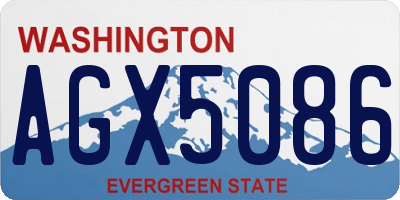 WA license plate AGX5086