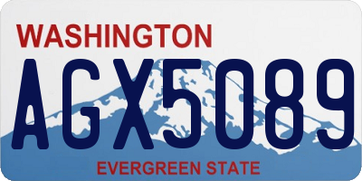 WA license plate AGX5089