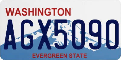 WA license plate AGX5090