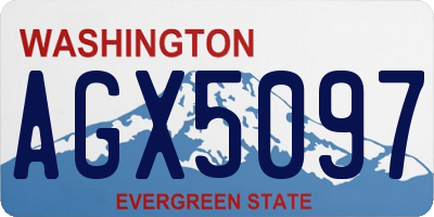 WA license plate AGX5097