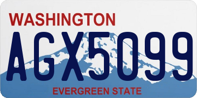 WA license plate AGX5099
