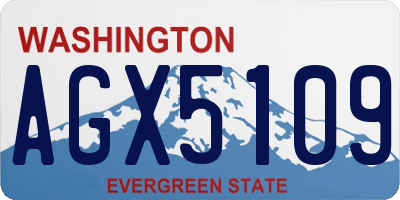 WA license plate AGX5109