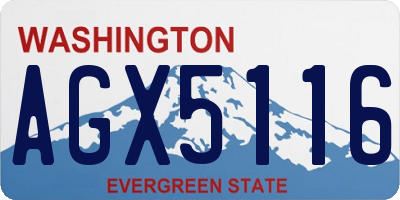 WA license plate AGX5116