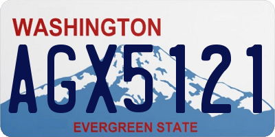 WA license plate AGX5121