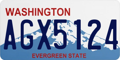 WA license plate AGX5124