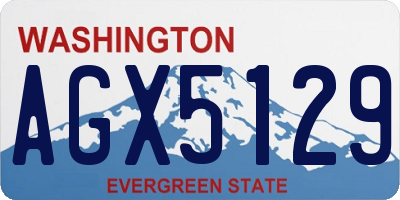 WA license plate AGX5129