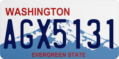 WA license plate AGX5131