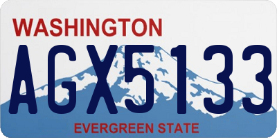 WA license plate AGX5133