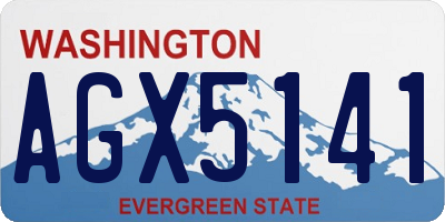 WA license plate AGX5141