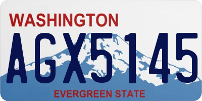WA license plate AGX5145