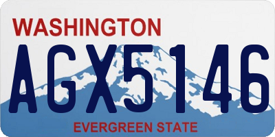 WA license plate AGX5146