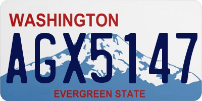 WA license plate AGX5147