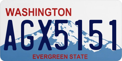 WA license plate AGX5151