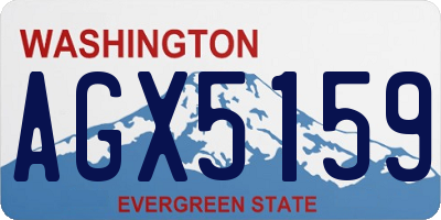 WA license plate AGX5159
