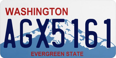 WA license plate AGX5161