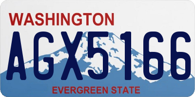 WA license plate AGX5166