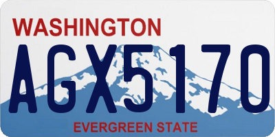 WA license plate AGX5170