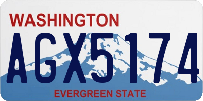 WA license plate AGX5174