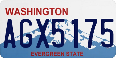 WA license plate AGX5175