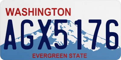 WA license plate AGX5176