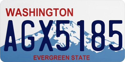 WA license plate AGX5185