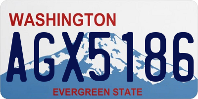 WA license plate AGX5186