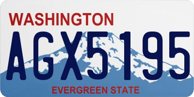 WA license plate AGX5195