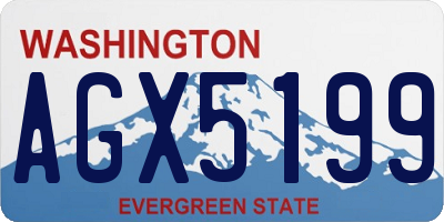 WA license plate AGX5199