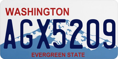 WA license plate AGX5209