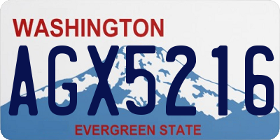 WA license plate AGX5216