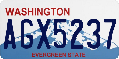 WA license plate AGX5237