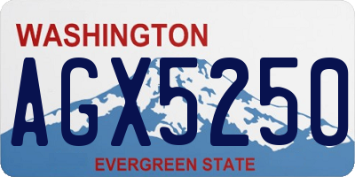 WA license plate AGX5250