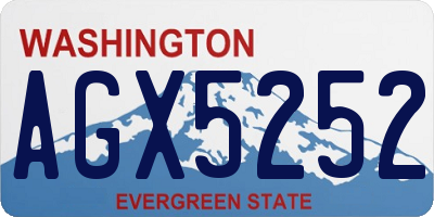 WA license plate AGX5252
