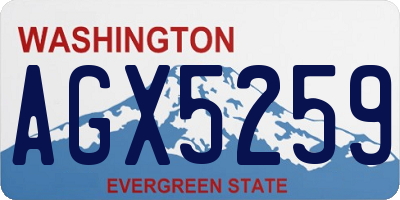 WA license plate AGX5259