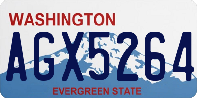WA license plate AGX5264