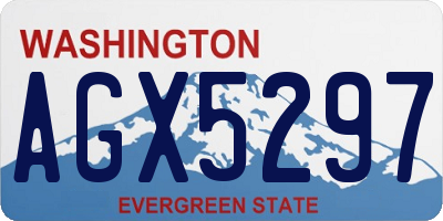 WA license plate AGX5297