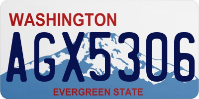 WA license plate AGX5306