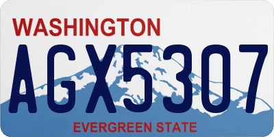 WA license plate AGX5307