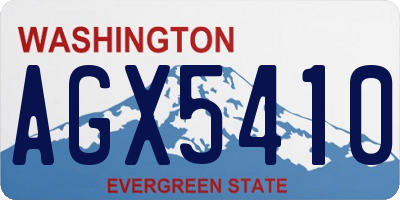 WA license plate AGX5410