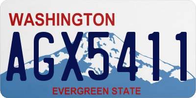 WA license plate AGX5411