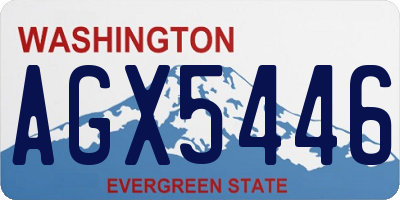 WA license plate AGX5446